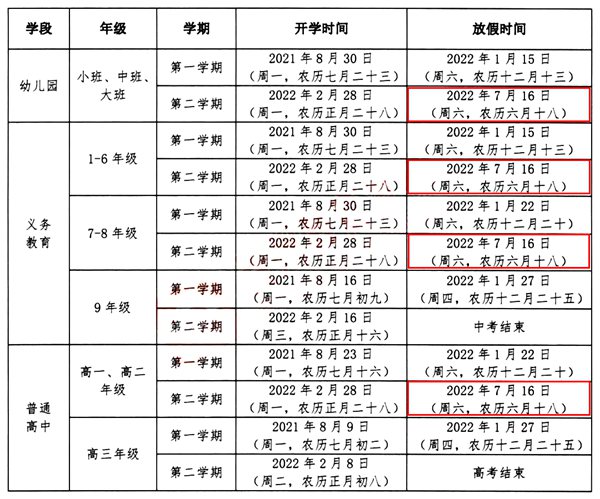 2022年貴州中小學暑假放假時間,貴州中小學暑假時間安排2022