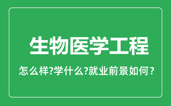 生物醫(yī)學工程專業(yè)怎么樣,生物醫(yī)學工程專業(yè)就業(yè)方向及前景分析