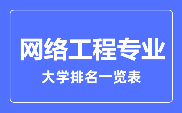 2023年全國網(wǎng)絡工程專業(yè)大學排名一覽表