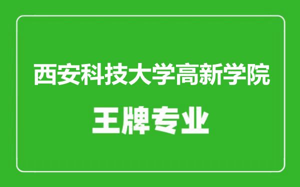 西安科技大學(xué)高新學(xué)院王牌專業(yè)有哪些,西安科技大學(xué)高新學(xué)院最好的專業(yè)是什么