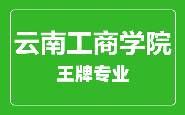 云南工商學院王牌專業(yè)有哪些,云南工商學院最好的專業(yè)是什么