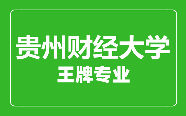 貴州財經(jīng)大學(xué)王牌專業(yè)有哪些,貴州財經(jīng)大學(xué)最好的專業(yè)是什么