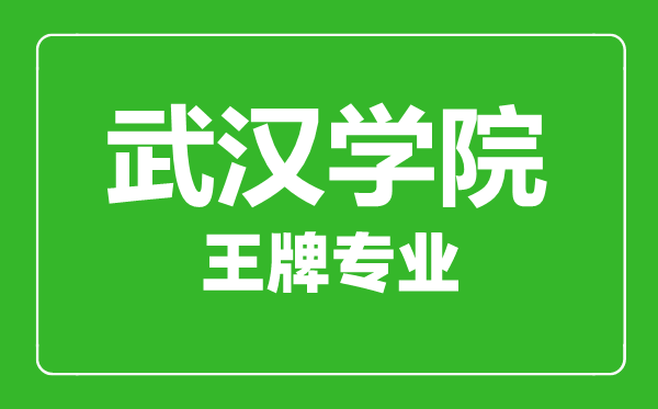 武漢學(xué)院王牌專(zhuān)業(yè)有哪些,武漢學(xué)院最好的專(zhuān)業(yè)是什么