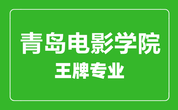 青島電影學(xué)院王牌專業(yè)有哪些,青島電影學(xué)院最好的專業(yè)是什么