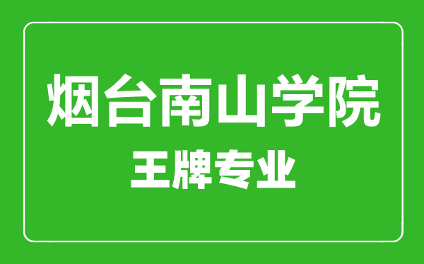 煙臺(tái)南山學(xué)院王牌專業(yè)有哪些,煙臺(tái)南山學(xué)院最好的專業(yè)是什么
