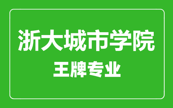 浙大城市學(xué)院王牌專業(yè)有哪些,浙大城市學(xué)院最好的專業(yè)是什么