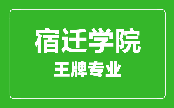 宿遷學(xué)院王牌專業(yè)有哪些,宿遷學(xué)院最好的專業(yè)是什么