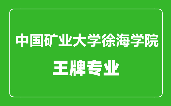 中國礦業(yè)大學徐海學院王牌專業(yè)有哪些,中國礦業(yè)大學徐海學院最好的專業(yè)是什么