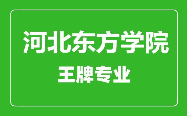 河北東方學(xué)院王牌專業(yè)有哪些,河北東方學(xué)院最好的專業(yè)是什么