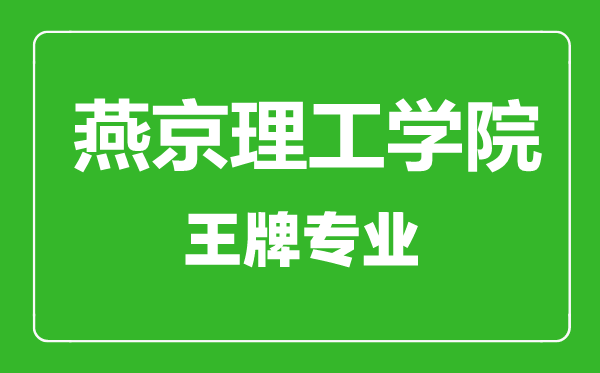 燕京理工學(xué)院王牌專(zhuān)業(yè)有哪些,燕京理工學(xué)院最好的專(zhuān)業(yè)是什么