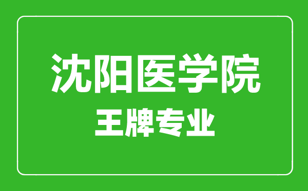 沈陽醫(yī)學(xué)院王牌專業(yè)有哪些,沈陽醫(yī)學(xué)院最好的專業(yè)是什么