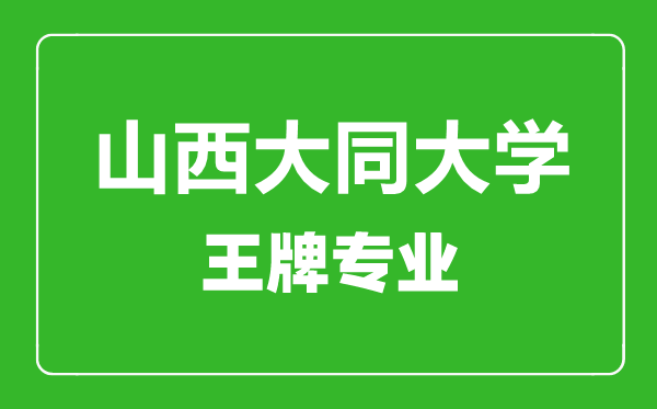 山西大同大學(xué)王牌專(zhuān)業(yè)有哪些,山西大同大學(xué)最好的專(zhuān)業(yè)是什么