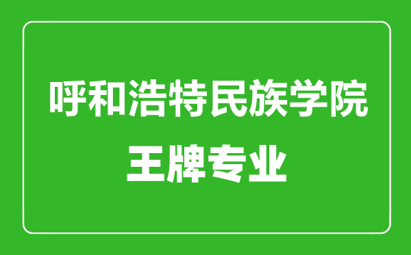 呼和浩特民族學(xué)院王牌專業(yè)有哪些,呼和浩特民族學(xué)院最好的專業(yè)是什么