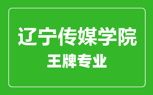 遼寧傳媒學(xué)院王牌專(zhuān)業(yè)有哪些,遼寧傳媒學(xué)院最好的專(zhuān)業(yè)是什么