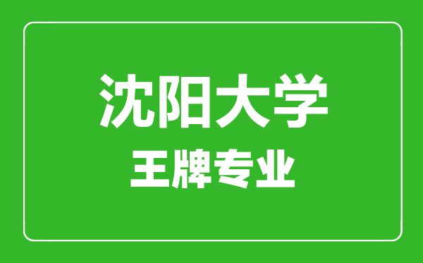 沈陽大學王牌專業(yè)有哪些,沈陽大學最好的專業(yè)是什么