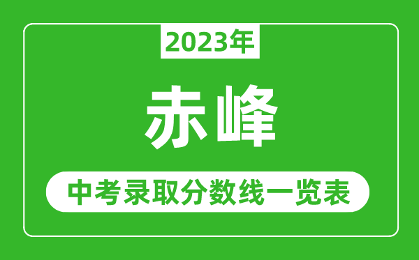 2023年赤峰中考錄取分?jǐn)?shù)線(xiàn),赤峰市各高中錄取分?jǐn)?shù)線(xiàn)一覽表