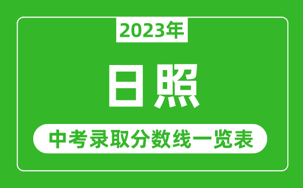 2023年日照中考錄取分?jǐn)?shù)線,日照市各高中錄取分?jǐn)?shù)線一覽表