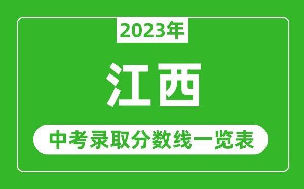 2023年江西中考錄取分數(shù)線,江西省各高中錄取分數(shù)線一覽表
