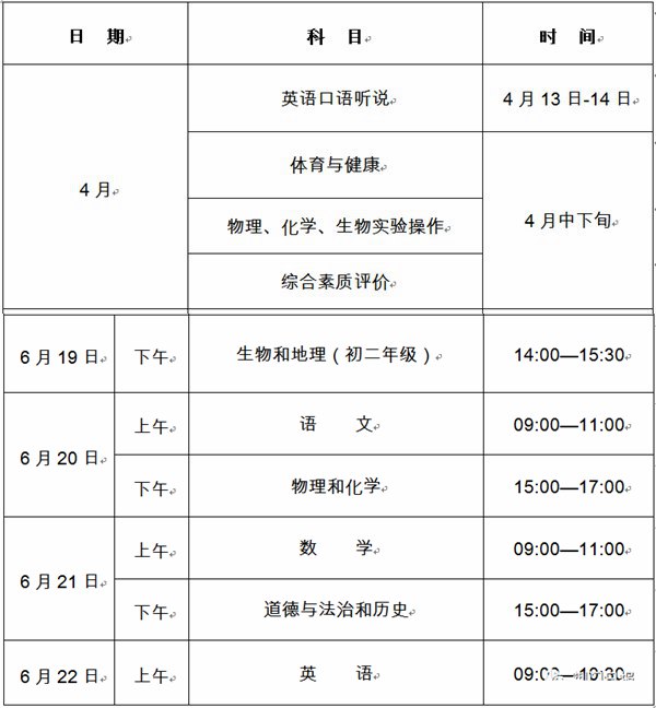 2023年湖北中考時(shí)間,湖北中考時(shí)間各科具體時(shí)間安排表