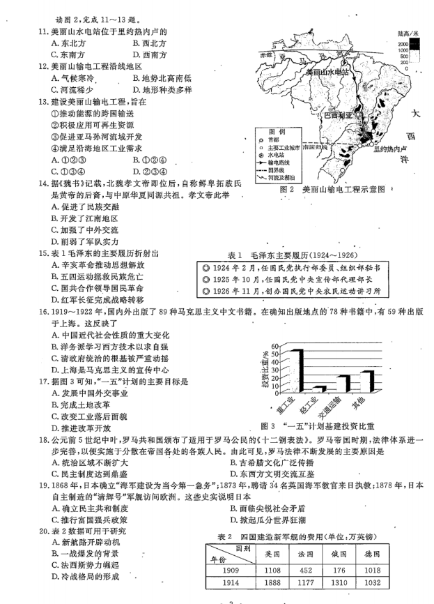 2023年溫州市中考社會(huì)試卷真題及答案