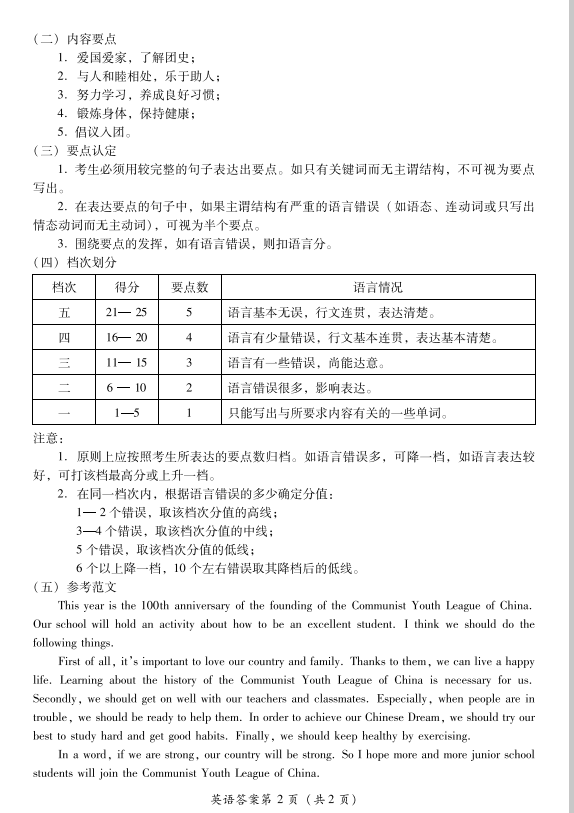 2023年樂山市中考英語(yǔ)試卷真題及答案