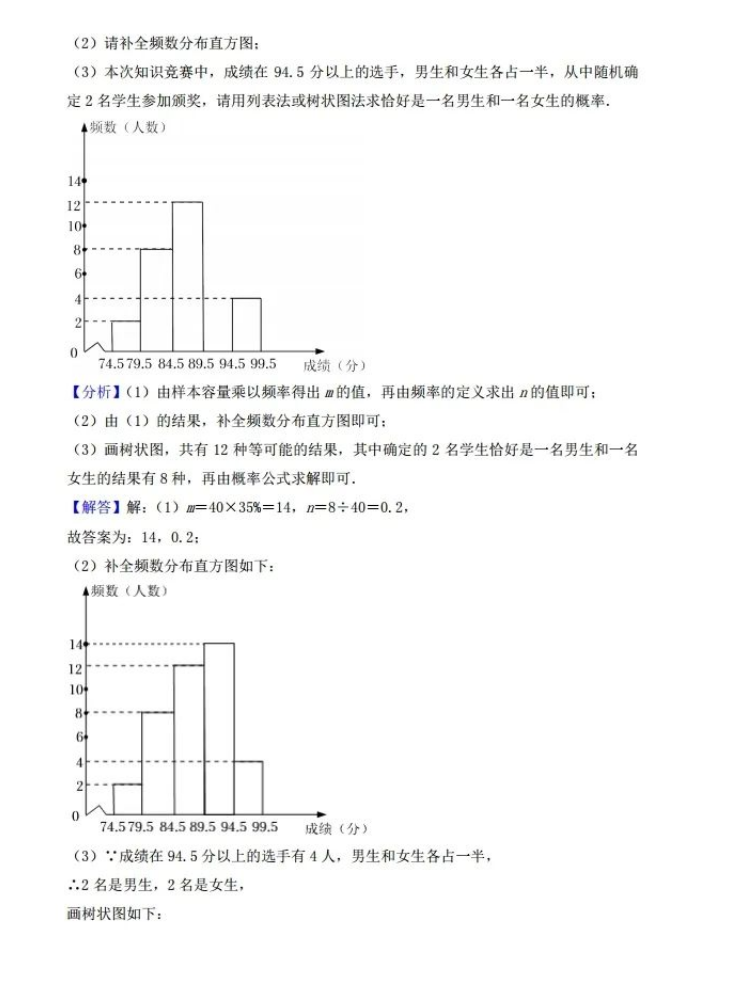 2023年內江市中考數學試卷真題及答案