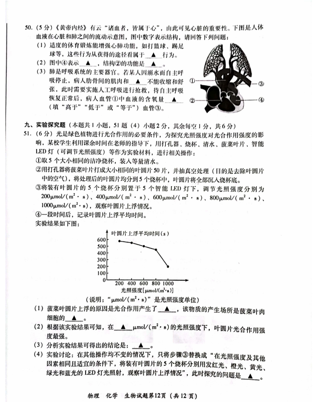 2023年瀘州市中考化學(xué)真題及答案