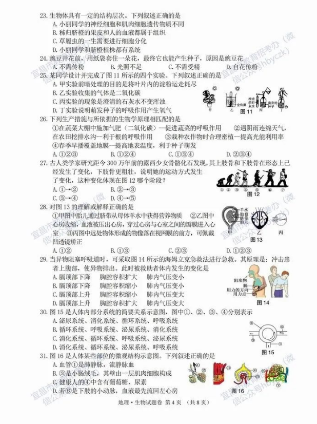 2023年宜昌市中考地理真題及答案