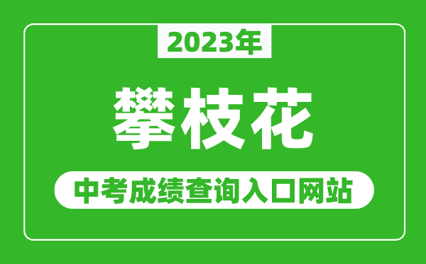 2023年攀枝花中考成績(jī)查詢(xún)?nèi)肟诰W(wǎng)站（https://www.pzhzb.cn/）