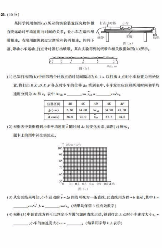 2023年全國(guó)甲卷高考理綜試卷真題及答案解析(完整版)