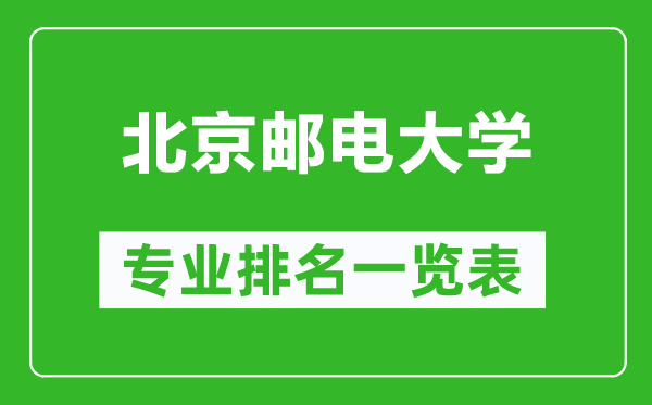 北京郵電大學(xué)專業(yè)排名一覽表,北京郵電大學(xué)哪些專業(yè)比較好