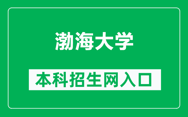 渤海大學(xué)本科招生網(wǎng)網(wǎng)址（https://zsxx.bhu.edu.cn/）