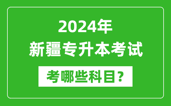 2024年新疆專升本需要考哪些科目？