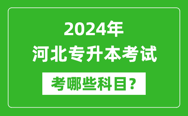 2024年河北專升本需要考哪些科目？
