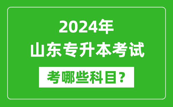 2024年山東專升本需要考哪些科目？