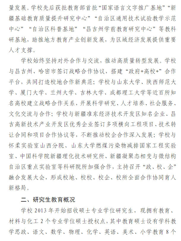 2024年昌吉學(xué)院研究生招生簡章及各專業(yè)招生計劃人數(shù)
