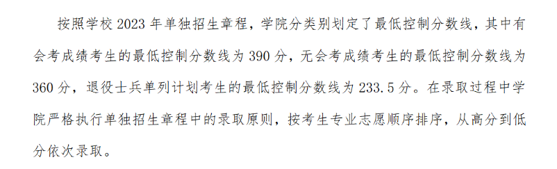 2024年河南交通職業(yè)技術(shù)學(xué)院單招錄取分?jǐn)?shù)線