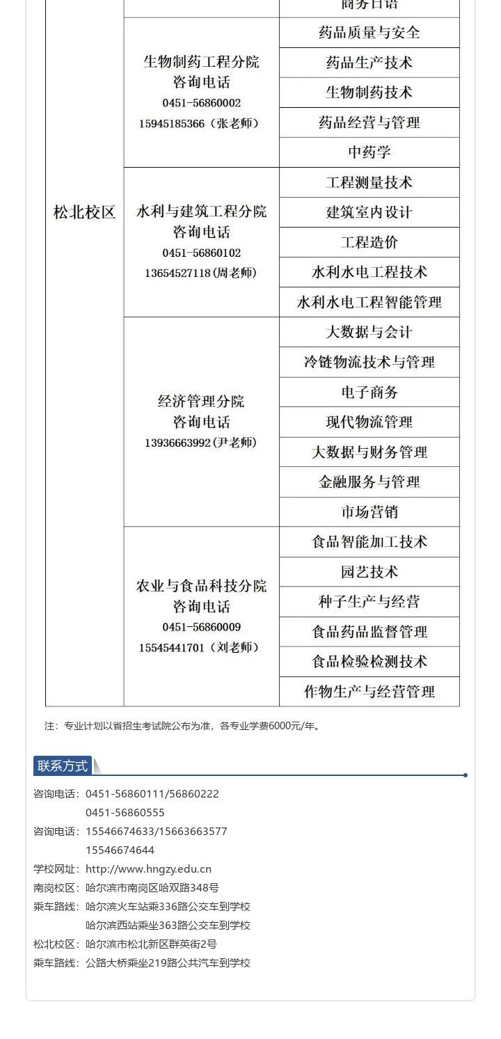 黑龍江農(nóng)業(yè)工程職業(yè)學(xué)院?jiǎn)握袑I(yè)一覽表