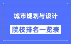 城市規(guī)劃與設(shè)計(jì)專業(yè)考研院校排名一覽表