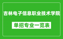 吉林電子信息職業(yè)技術(shù)學(xué)院單招專業(yè)一覽表