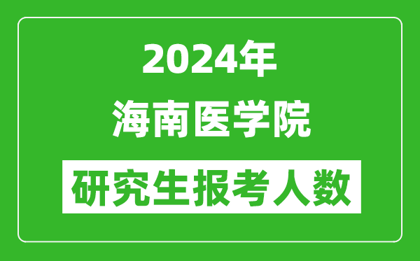 2024年海南醫(yī)學(xué)院研究生報考人數(shù)