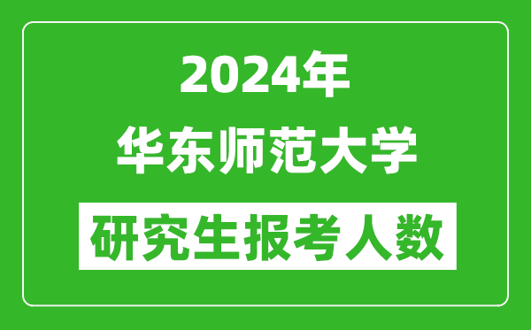 2024年華東師范大學(xué)研究生報考人數(shù)