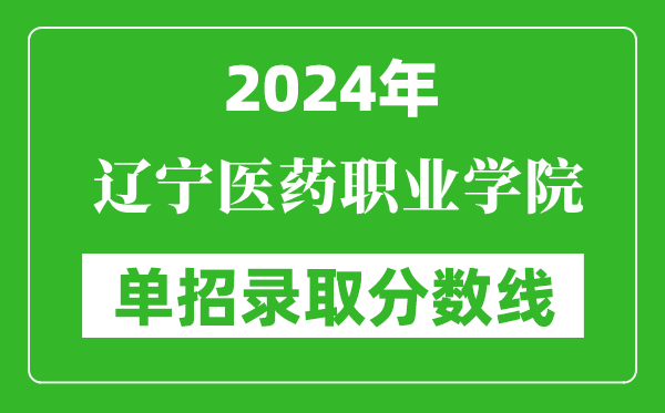 2024年遼寧醫(yī)藥職業(yè)學院單招錄取分數(shù)線