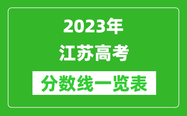 2023年江蘇高考分?jǐn)?shù)線一覽表（含物理類、歷史類分?jǐn)?shù)線）