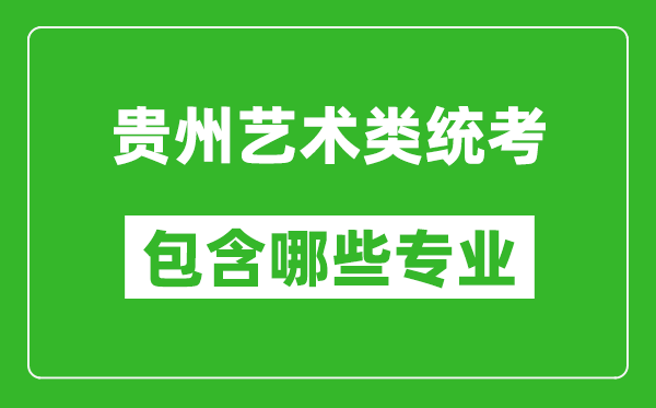 貴州藝術(shù)類統(tǒng)考包含哪些專業(yè)?