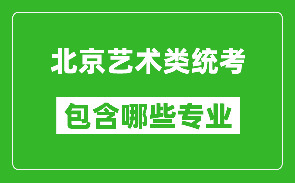 北京藝術(shù)類統(tǒng)考包含哪些專業(yè)？