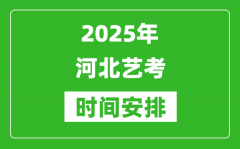 2025年河北藝考時間具體是什么時候？