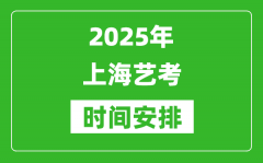 2025年上海藝考時間具體是什么時候？