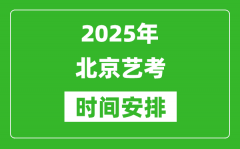 2025年北京藝考時間具體是什么時候？
