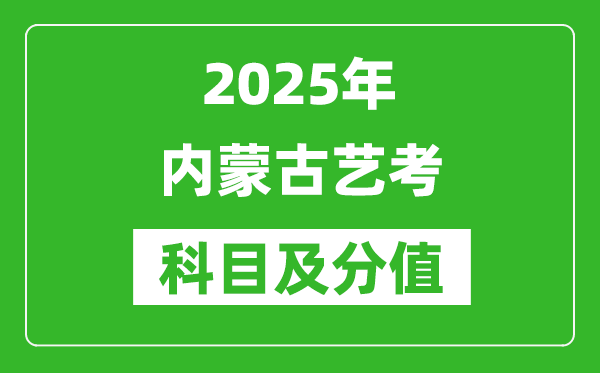 2025年內蒙古藝考科目及分值設置,內蒙古藝考滿分是多少